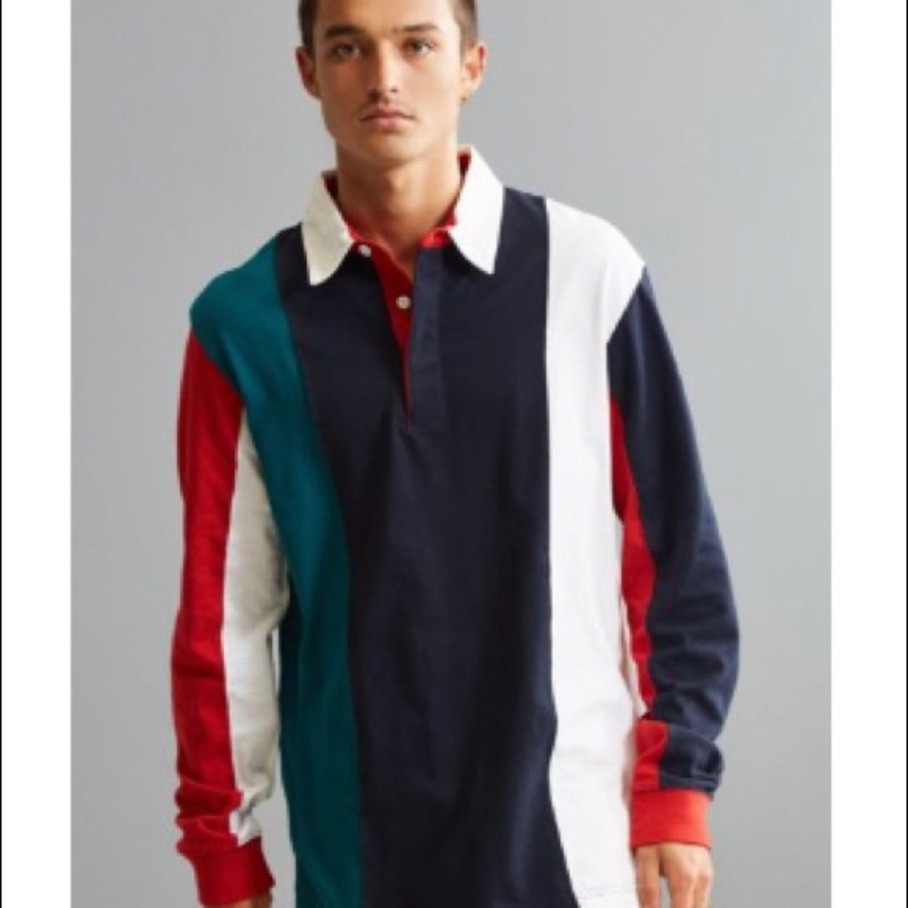 Striped down polo